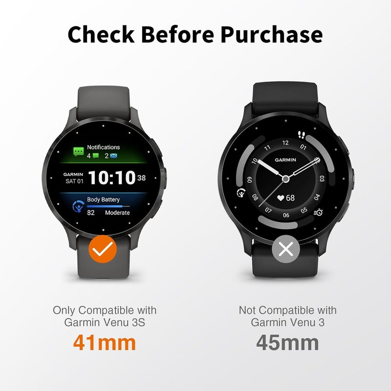 LK 6 Pack for Garmin Venu 3s Screen Protector 41mm - Anti-Scratch, Self-Healing Soft TPU Screen Protector for Garmin Venu 41mm, Bubble Free, HD Transparent, Touch Sensitive - Image 2